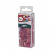 Mosaïque acrylique 1 cm Transparent Rosé 205 pièces 50 g