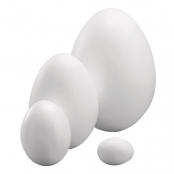 Oeuf en polystyrène, plein, hauteur 12 cm