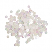 Sequin lisses 6 mm Blanc irisé 1000 pièces