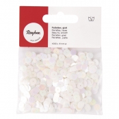 Sequin lisses 6 mm Blanc irisé 1000 pièces