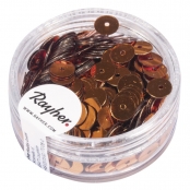 Sequin lisses 6mm Marron foncé 7g