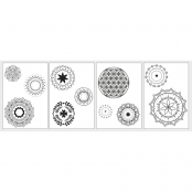Papier de transfert avec Modèle Mandalas 5xA4