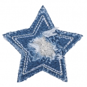 Transfert Thermocollant Etoile en Jeans 6cm