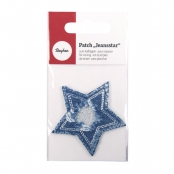 Transfert Thermocollant Etoile en Jeans 6cm