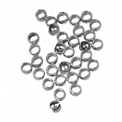 Perle à écraser, platine, 1,4mm / 2mm ø, 350 pièces