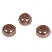 Perle en métal 6mm Or rose Trou 2mm 6 pièces
