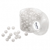 Perles blanches, 6 mm ø, Boite 170 pièces
