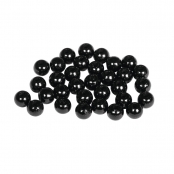 Perles en bois poli 6 mm Noir 115 pièces