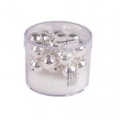 Perles en plastique 10 mm Argenté 22 pièces