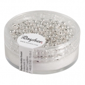 Perles en plastique 3 mm Argenté 240 pièces