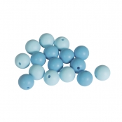 Perles en silicone Idéal attache tétine Bébé 2mm Bleu clair 16 pièces