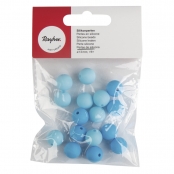 Perles en silicone Idéal attache tétine Bébé 2mm Bleu clair 16 pièces