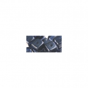 Perles en verre Cube Bleu nuit 8x9 mm 18 pièces