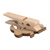 Mini Pinces à linge en bois Lapin 2,5x3,5cm 6 pièces