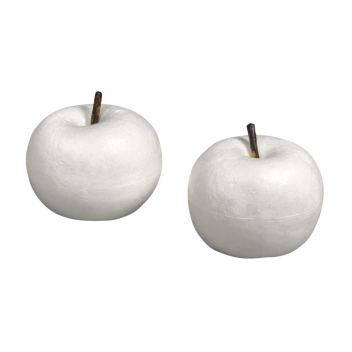 33489000 - 4006166281389 - Rayher - Pommes en polystyrène avec tige, 7x7x6cm+8x8x7cm, 2 pces