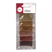 Poudre de paillettes Mélange Doré cuivré 6 pièces