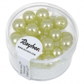Perle nacrée Renaissance Vert tilleul 8 mm 25 pièces