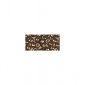 Rocailles, 2 mm ø, avec garniture argent, cuivre, boîte 17 g