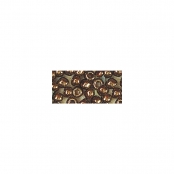 Rocailles, 2 mm ø, avec garniture argent, cuivre, boîte 17 g