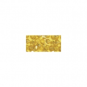 Rocailles, 2 mm ø, avec garniture argent, jaune, boîte 17 g