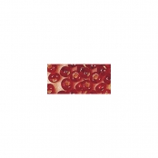 Rocailles, 2 mm ø, avec garniture argent, rouge, boîte 17 g