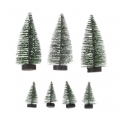 Sapin déco enneigé vert 7 pièces