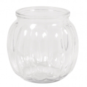 Vase en verre bombé type citrouille 12 cm
