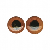 Yeux d\'animaux en verre à coudre 6mm Marron, 10 pièces