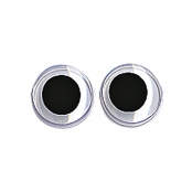 Yeux mobiles en plastique à coller 8 mm, 10 pces