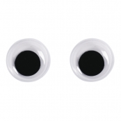 Yeux plastiques avec pupille mobile, 12 mm ø, 10 pces