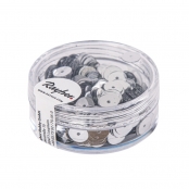 Sequins Argenté Ø 6 mm Lisses Boite 6 g Lavable