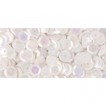 3931390 - 4006166726705 - Rayher - Sequins Blanc irisé Ø6 mm Bombés 6 g Lavable - 3