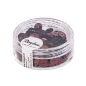 Sequins Brun foncé Ø 6 mm Lisses Boite 6 g Lavable