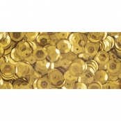 Sequins Or jaune Ø 6 mm Bombés Boite 6 g Lavable
