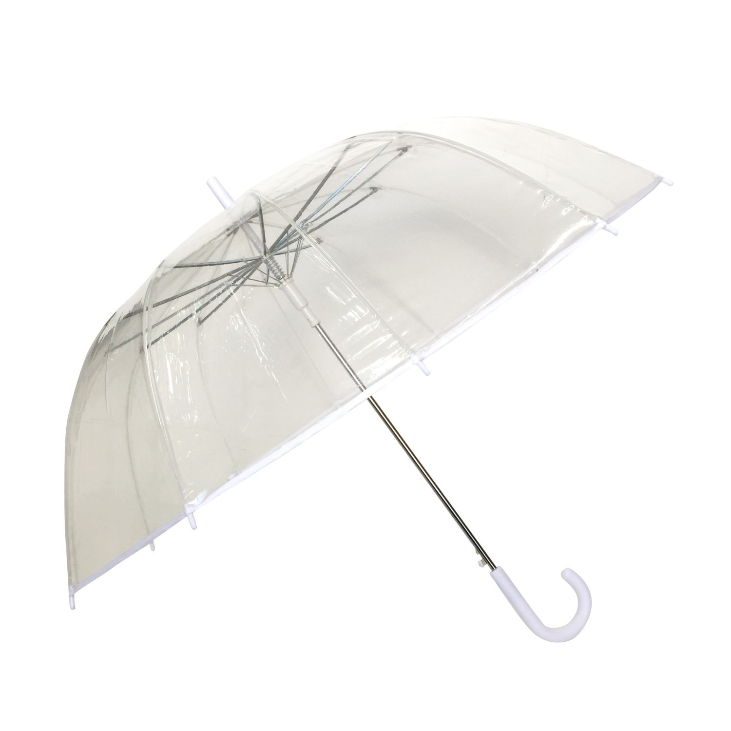 Parapluie Résistant au vent Transparent Bord blanc - Smati ref BUL0302