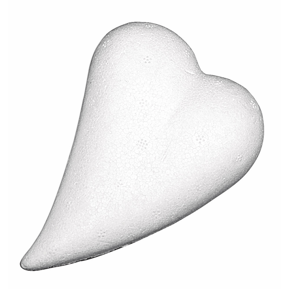 Coeur en Polystyrène 20 cm En forme de goutte plat - Rayher ref