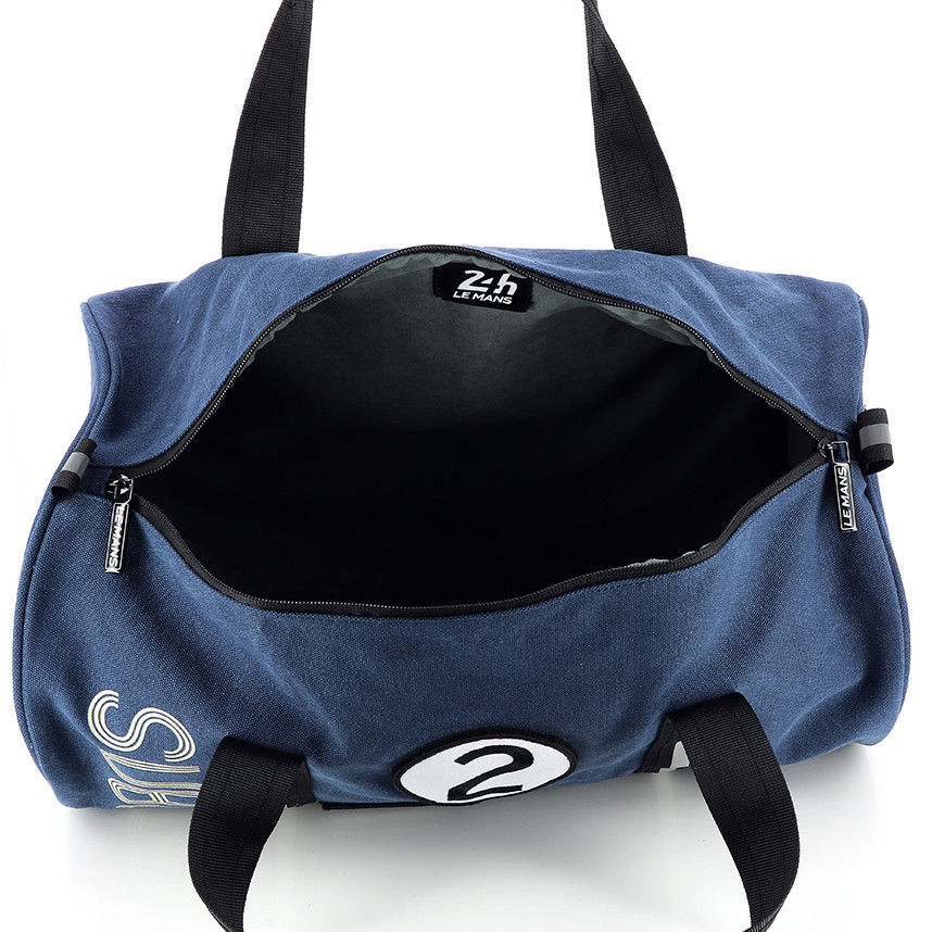 Petit sac de voyage polochon 48cm Coton Bleu 24H LE MANS ref