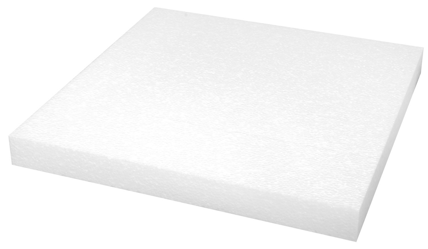 Base en polystyrène de forme carrée de 10 x 10 x 4 cm